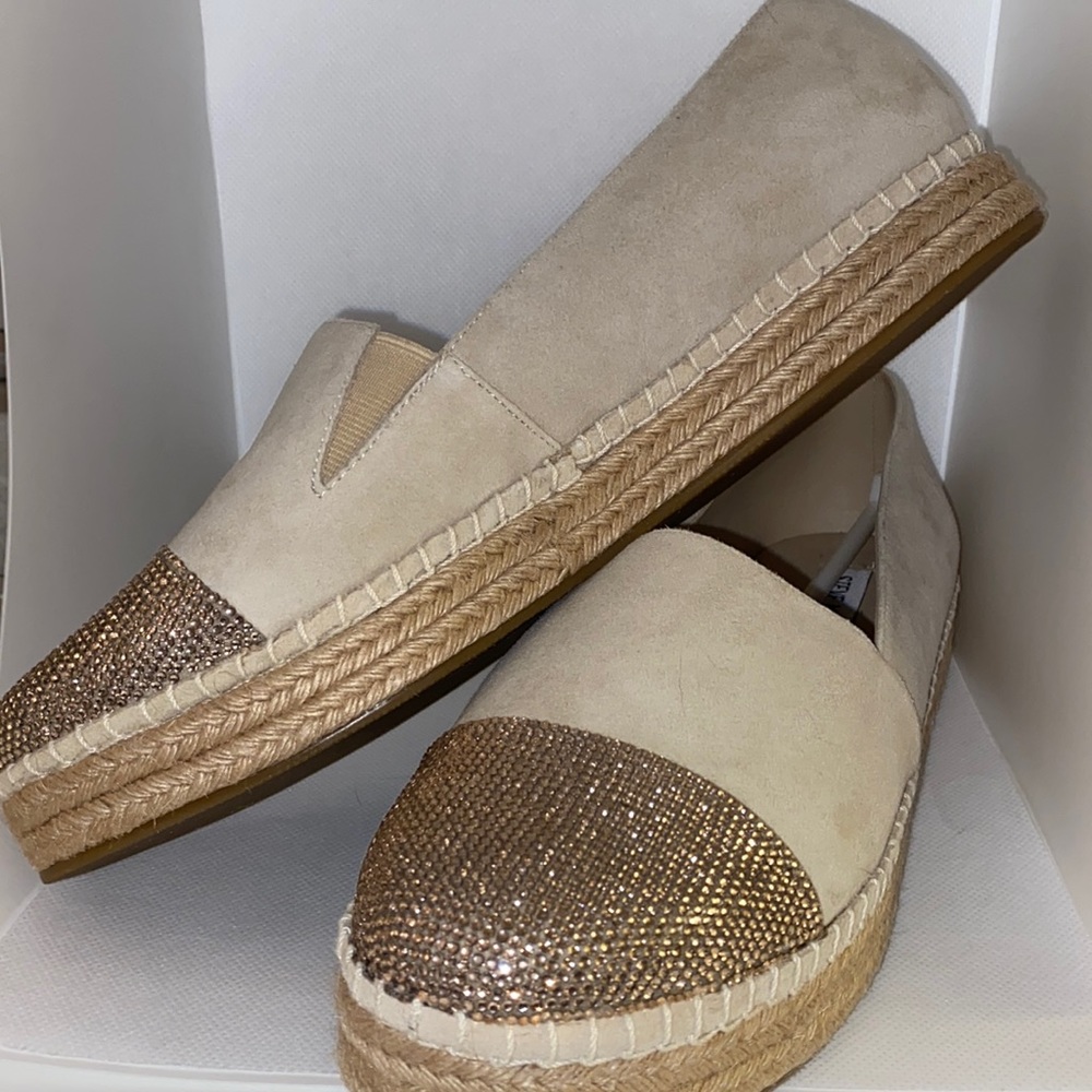 Steve Madden Pulsse Espadrille Rhinestone Cap Toe Shoe